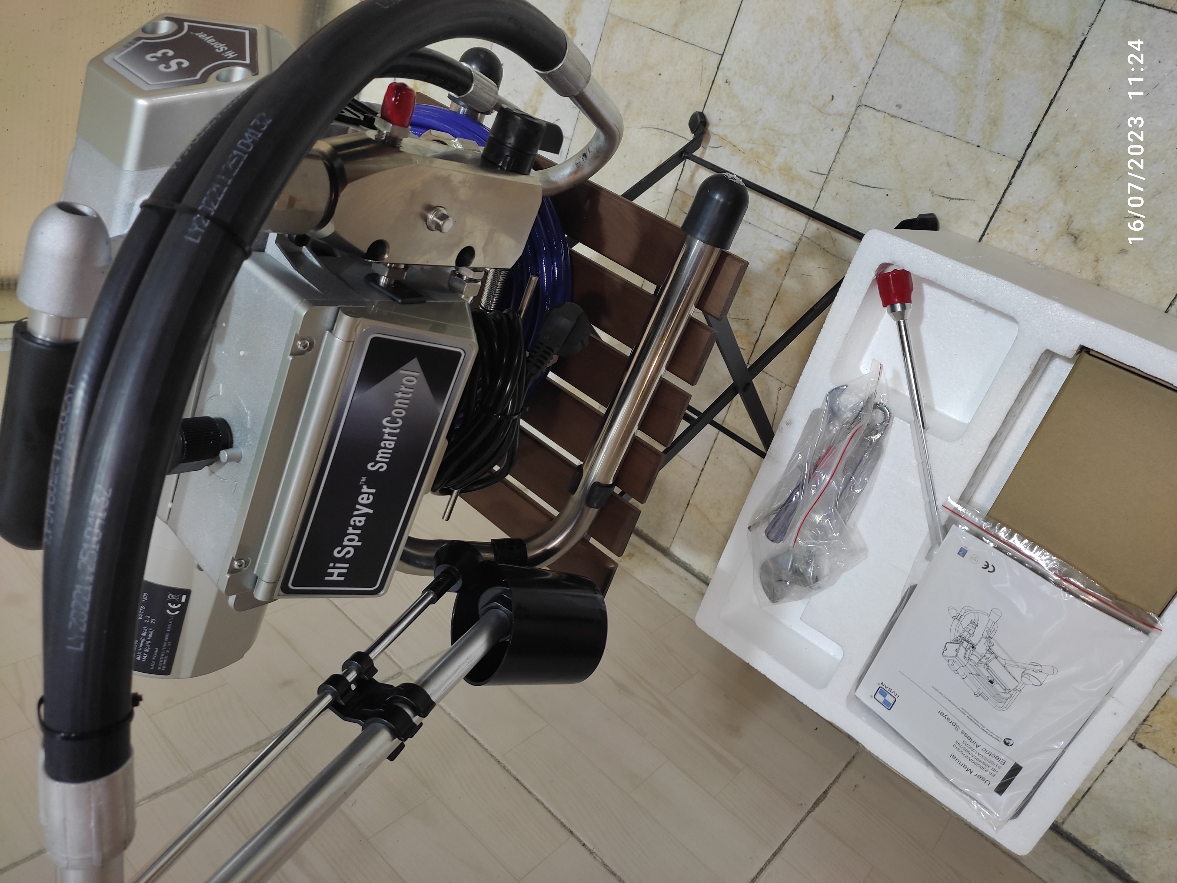 لوازم رنگ امیزی با ایرلس - ایرلس برقی چینی  s3طرح گراکو  s3 -electric airless china